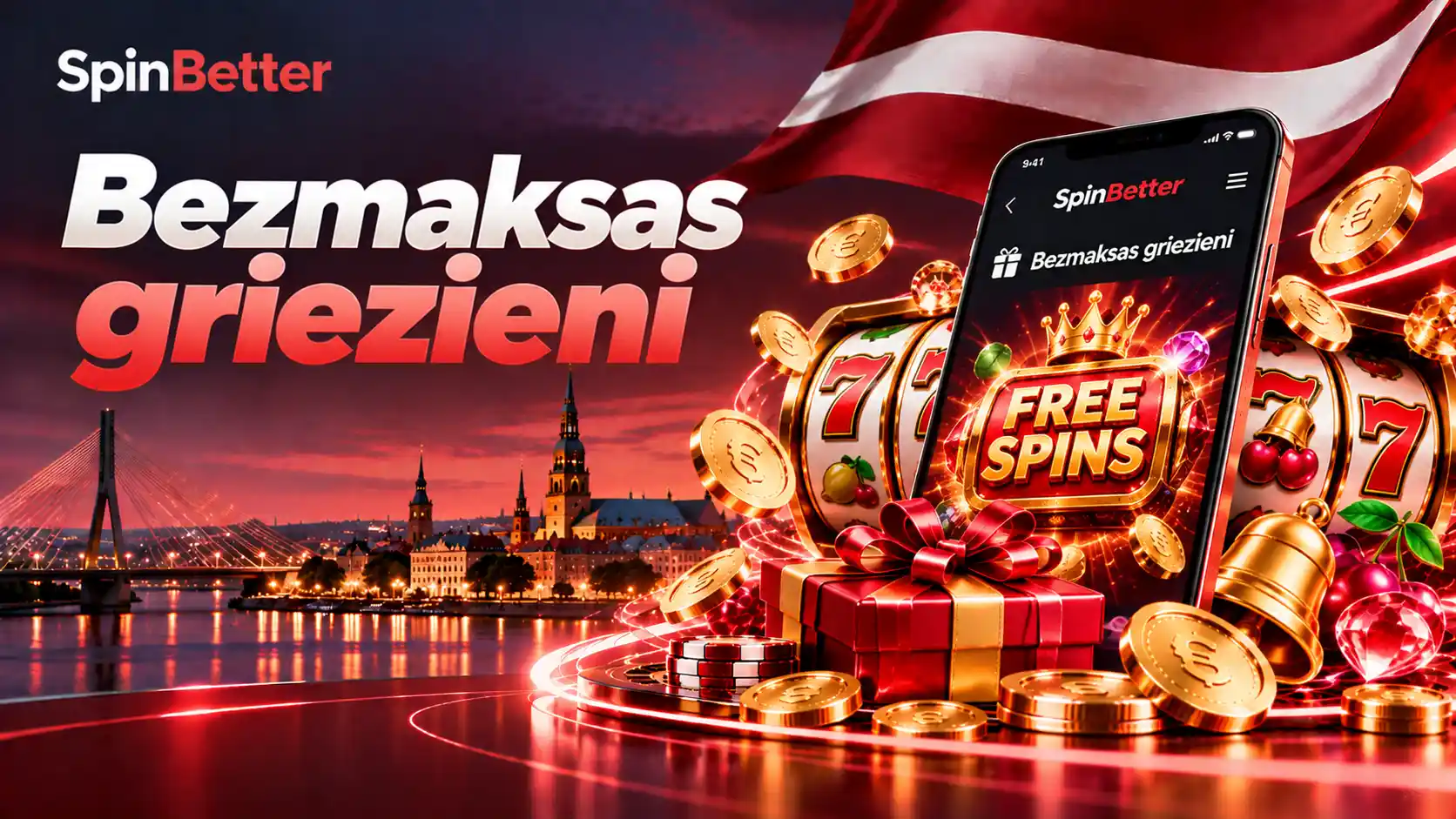 Bezmaksas griezieni: free spins ekrāns mobilajā lietotnē